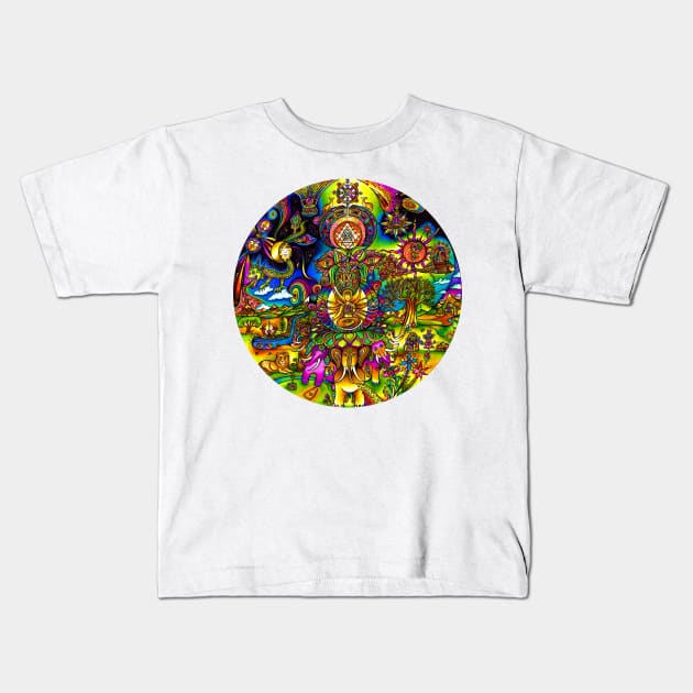 Lotus of Tibet Kids T-Shirt by ARTofDiNo